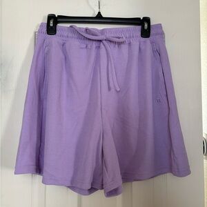 NEW Tommy‎ John | Waffle Long Knit Lounge Shorts Purple Lavender Sz M
